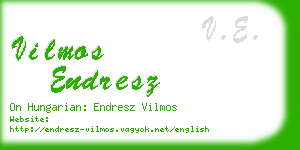 vilmos endresz business card